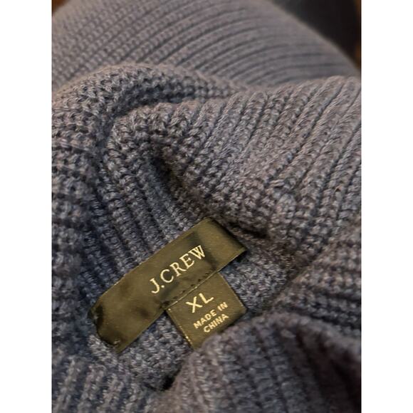 J Crew Women's Turtle Neck Blue Sz XL Relaxed Fit Cotton Cashmere Ski Resort - Picture 4 of 5
